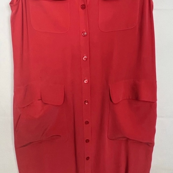 Equipment Silk Button Down Sleeveless Maxi Dress Size Large Party Cocktail - Picture 6 of 14